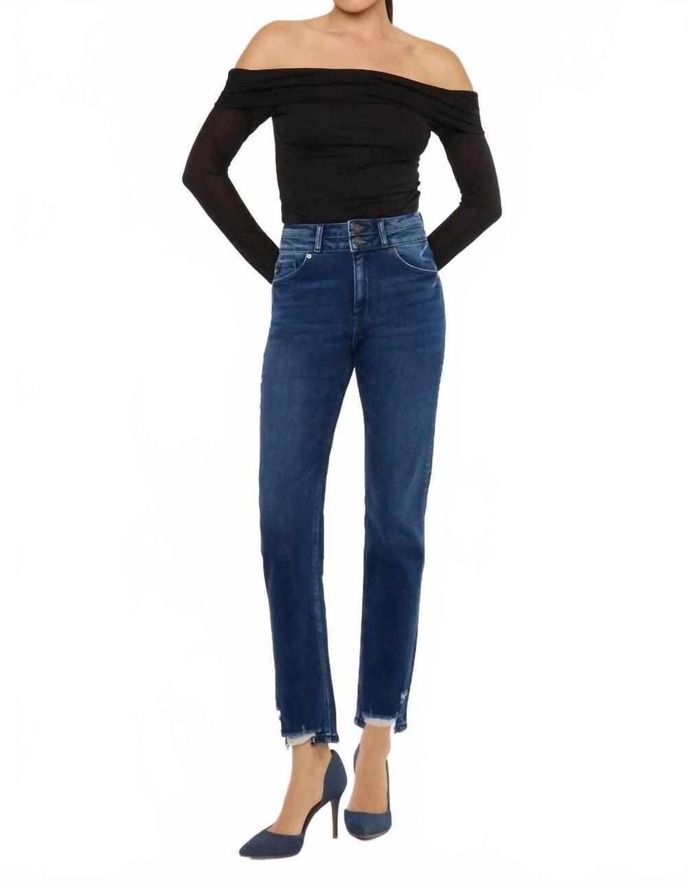 NEW KANCAN rae straight leg jeans in blue